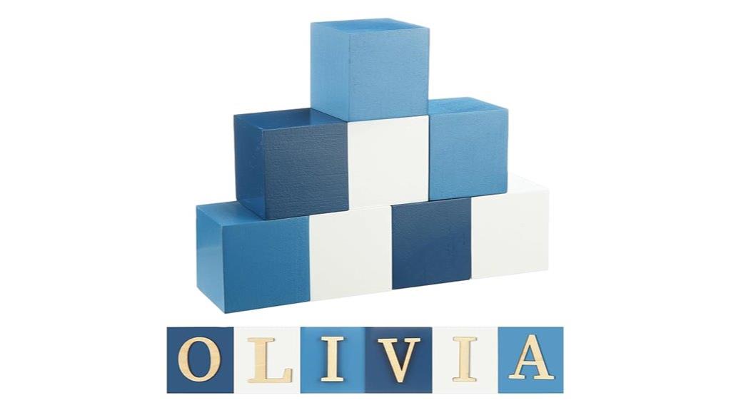 wooden name sign set