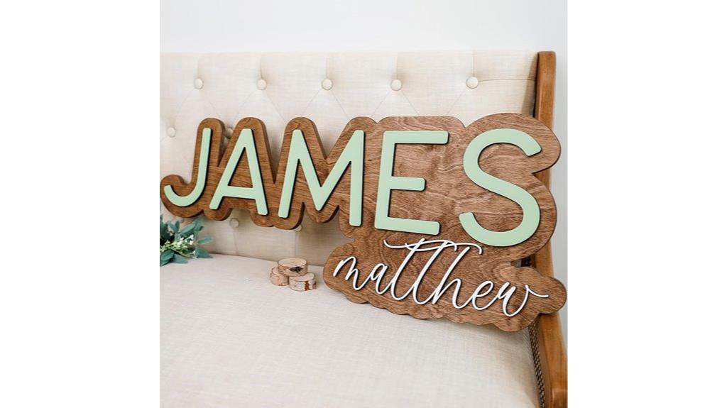 wooden nursery wall sign
