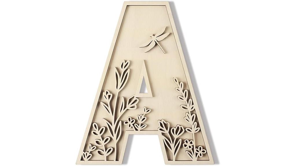wooden wall letter decor