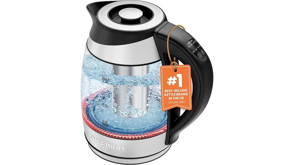 electric kettle with presets