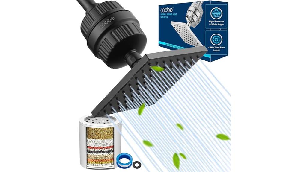 high pressure filter showerhead