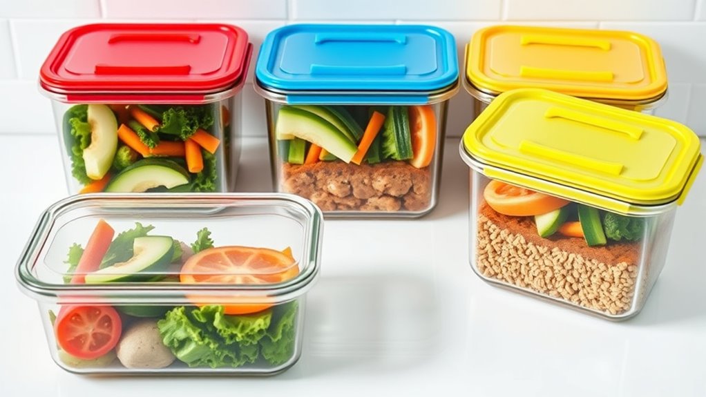 top glass meal storage