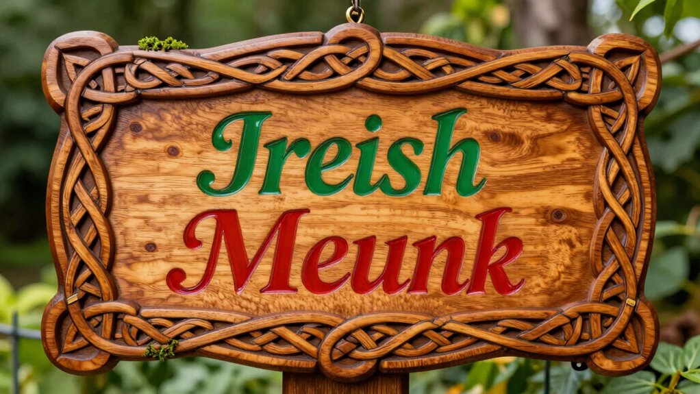 beautiful irish names on wood
