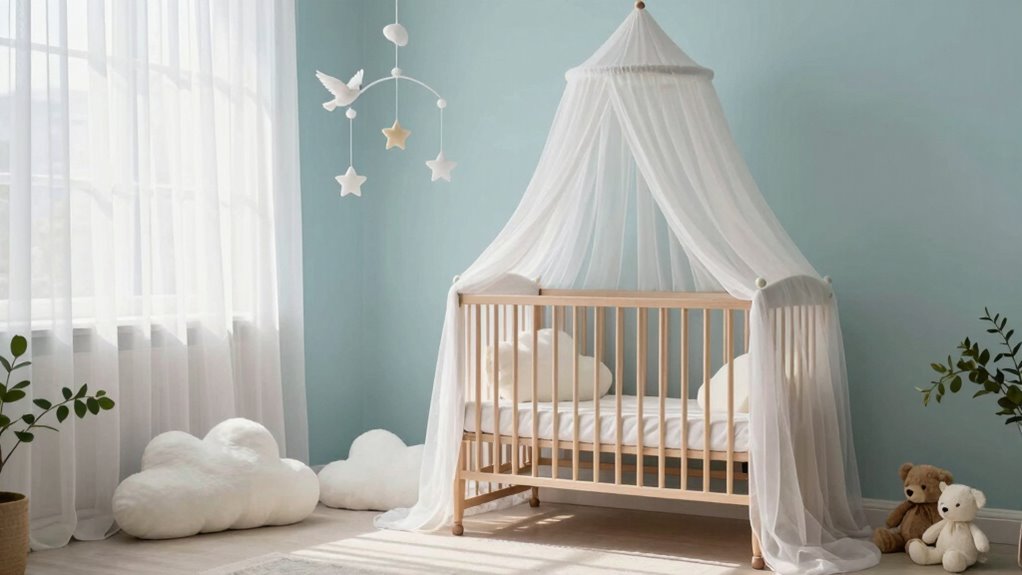 calm nature inspired nursery decor