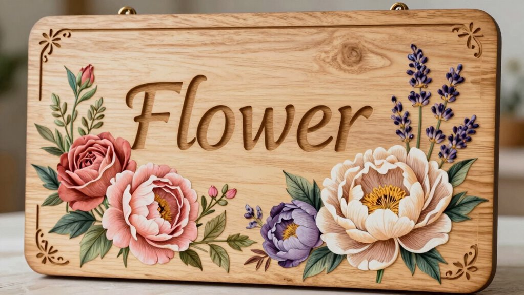 flower names on personalized signs