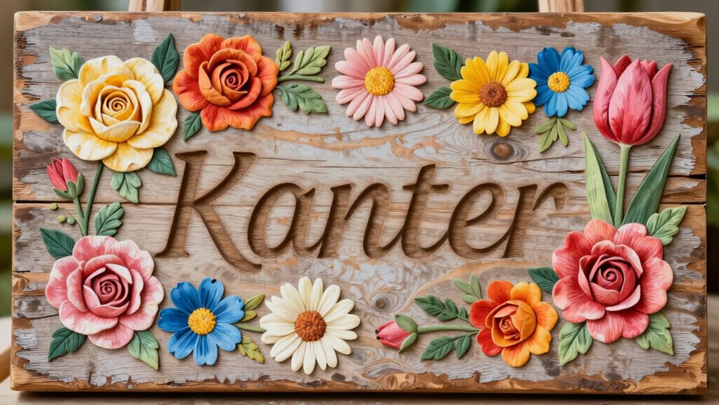 flower names on signs