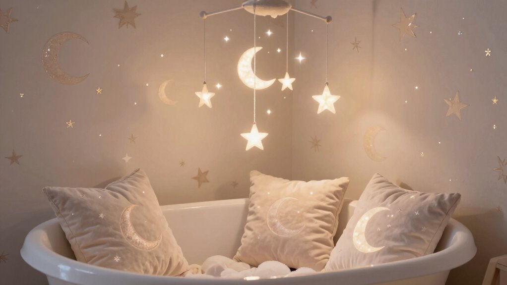 gentle layered nursery lighting