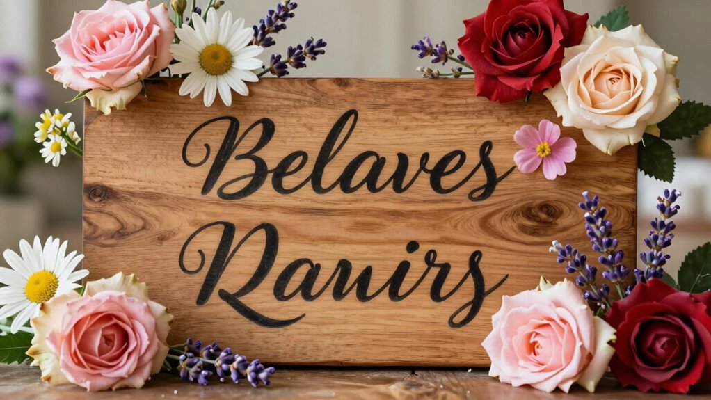 personalized botanical outdoor signage