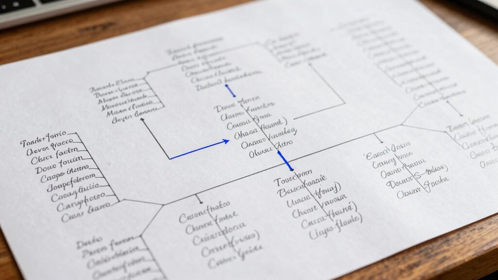 using colons in genealogy charts