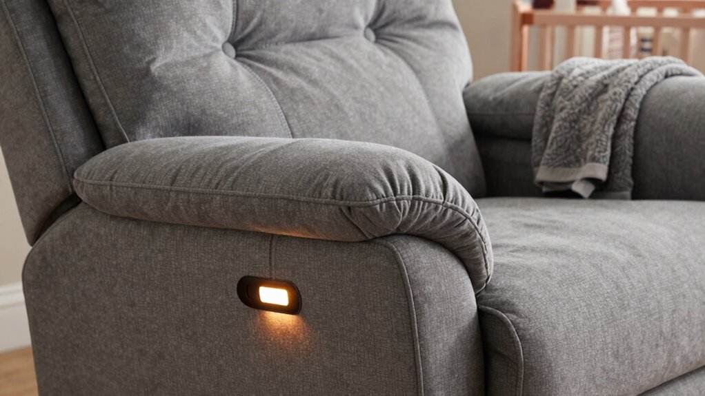 adjustable comfortable nursery recliner