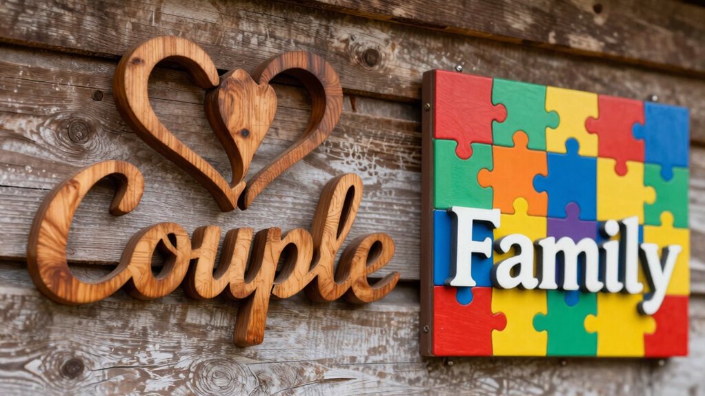 couple vs family sign differences