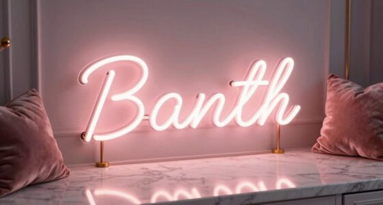 elegant neon name sign