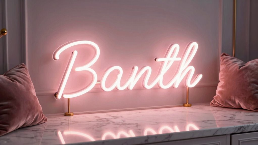 elegant neon name sign