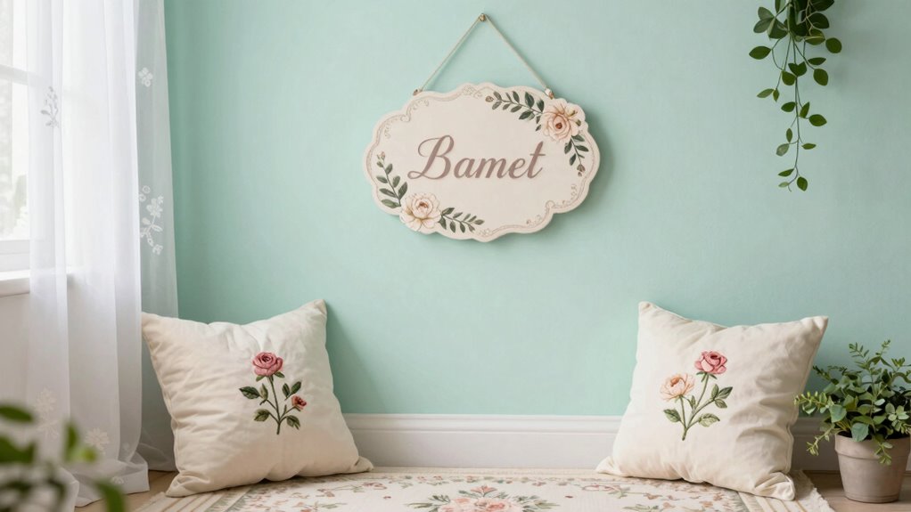floral nursery name signs