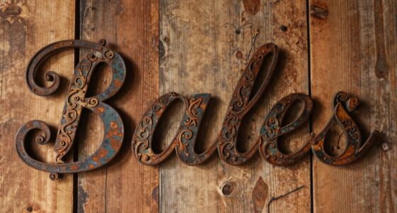 heritage inspired name wall art