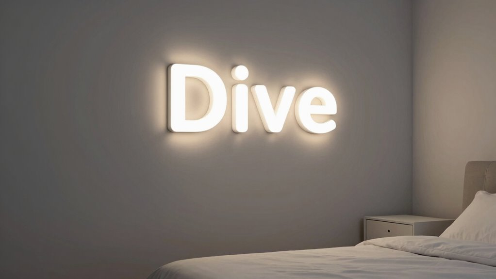 illuminated minimalist bedroom decor