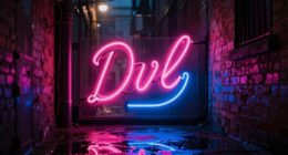 neon glow enhances photo