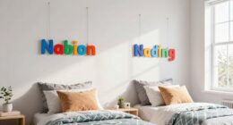 organized sibling room signage