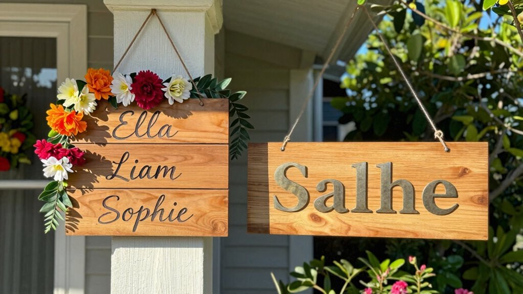 personalized welcoming home signage