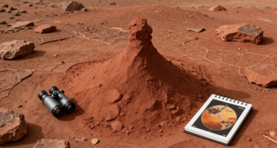 High-Res Photo Shows Sand-Capped Butte Rising From Mars Plain Of Polygons